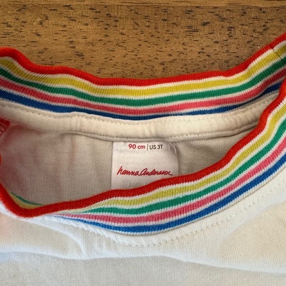 Hanna Andersson Colorblock Rainbow Girls T-Shirt 3T - Picture 2 of 4